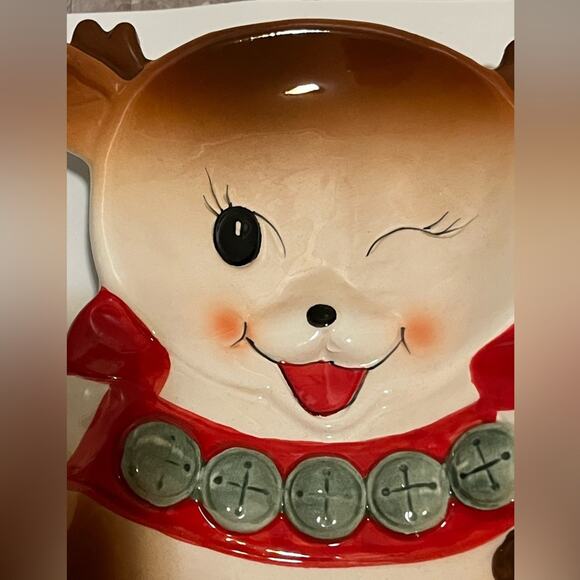 NWT Reindeer platter, vintage inspired - Picture 3 of 3